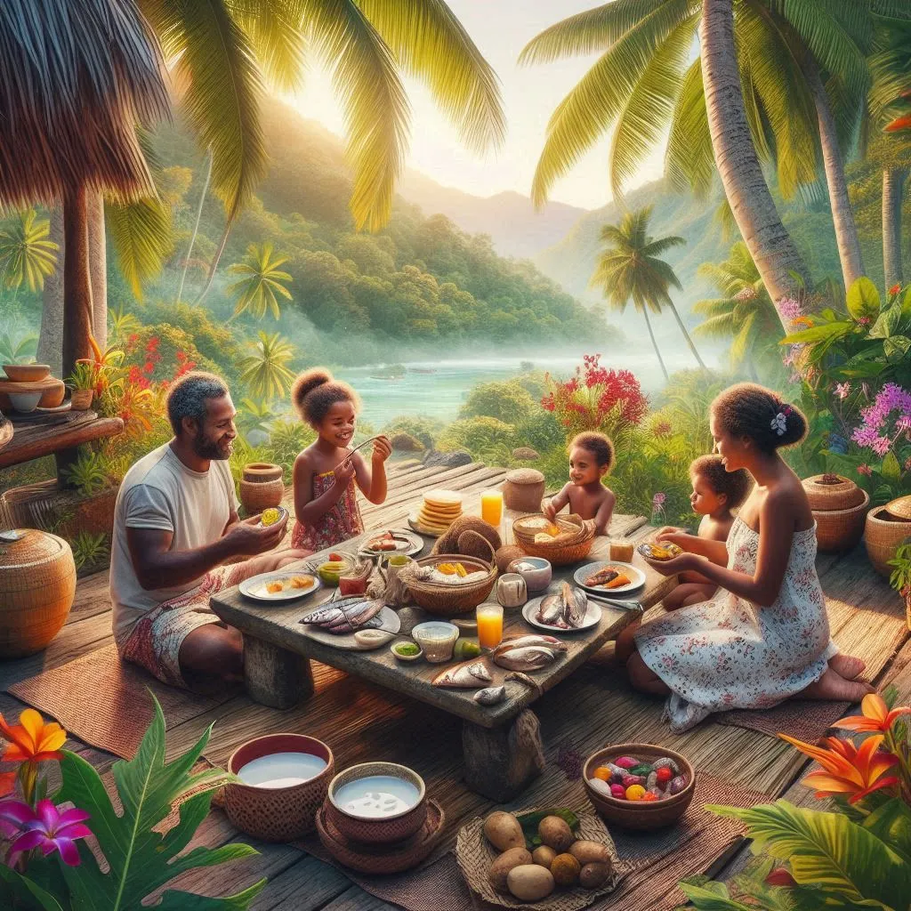 Desayuno en las Islas Salomón